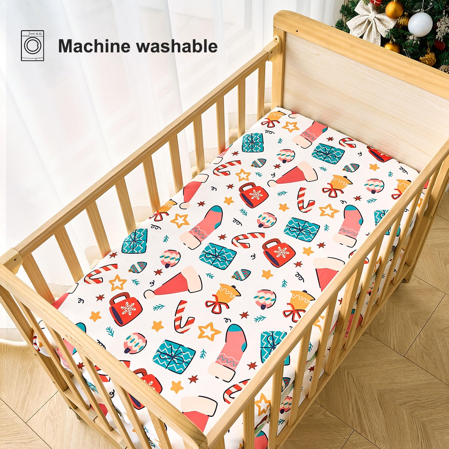 Drap-housse Rose Cookies De Noël Pour Garçons Et Filles, Drap De