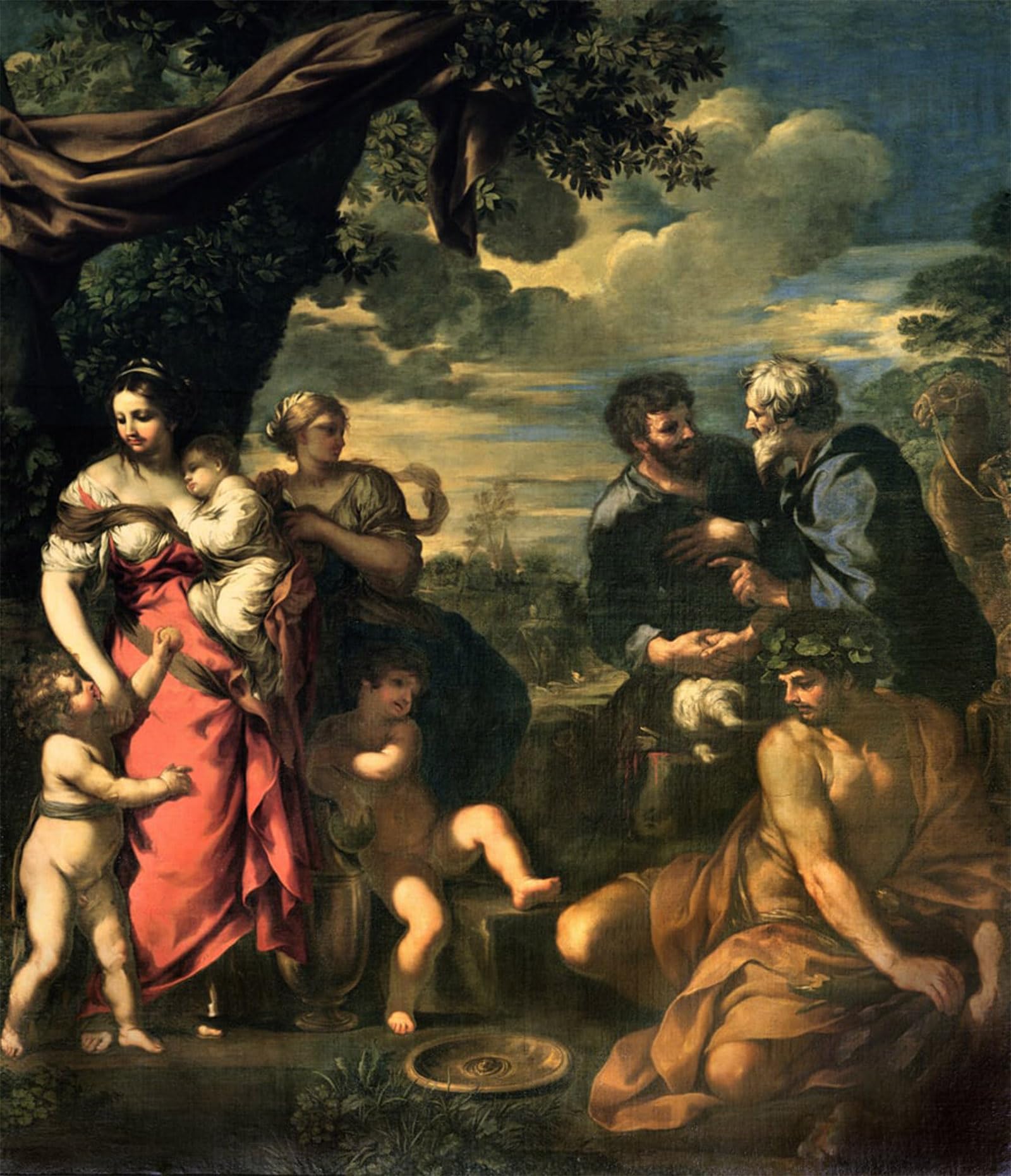 Posteriik No Frame Famous Print Pop Art Wall Art Graffiti The Alliance Of Jacob And Laban By Pietro Da Cortona Art Prints For Home Decor 60X90cm