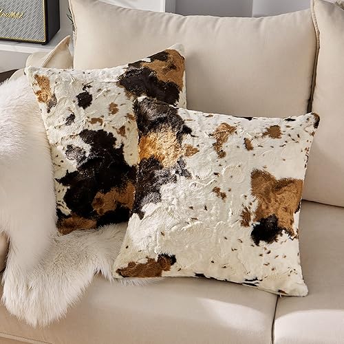 Miniatura 6 de COSYCO Fundas de almohada Sherpa, fundas de cojín acogedoras y esponjosas, fundas de almohada decorativas para sofá, cama, almohadas decorativas, 18