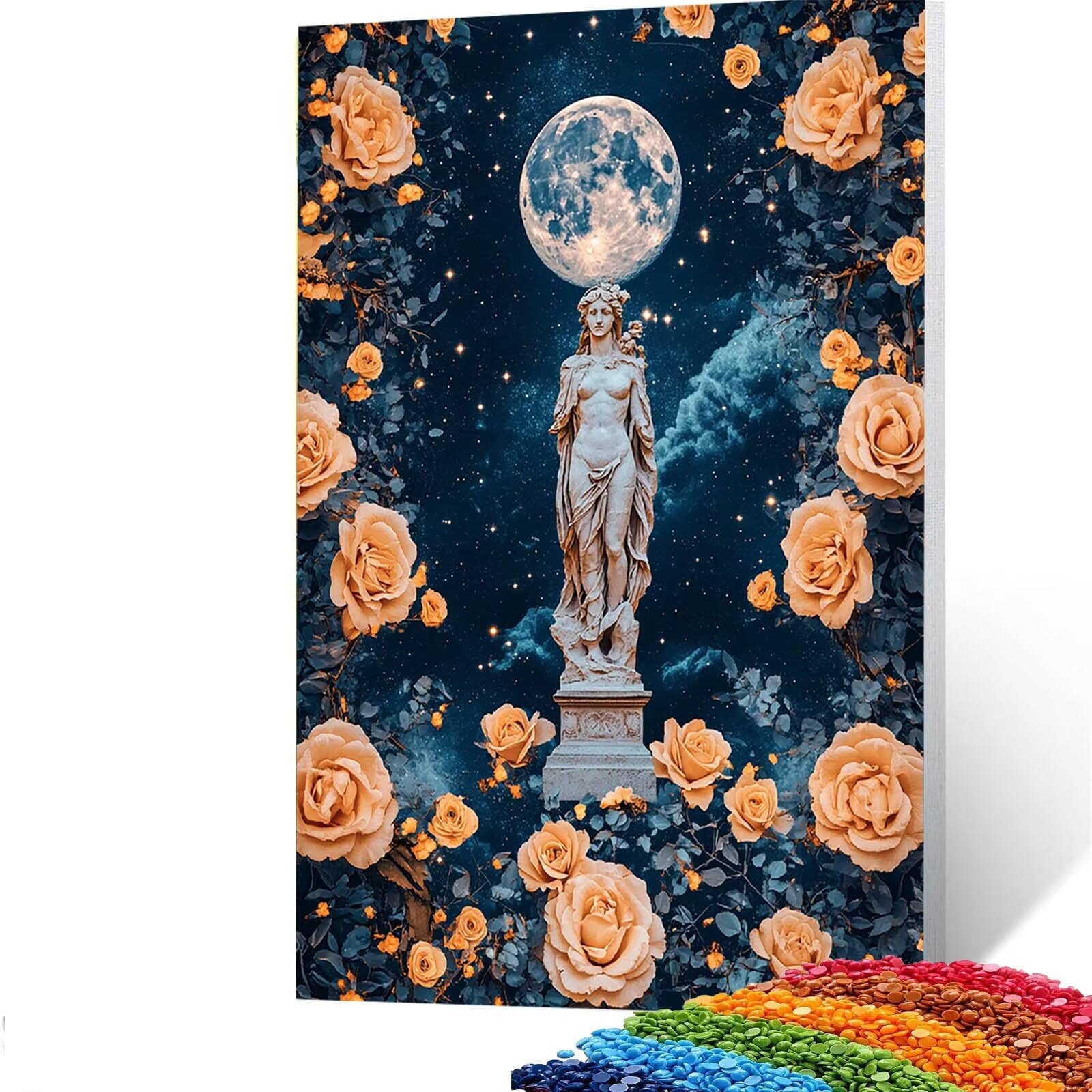Gwiaździste niebo diamentowe zestawy artystyczne dla dorosłych, DIY, okrągłe pełne wiercenie, rzeźbienie w kamieniu, zestaw do malowania diamentami dla dzieci, początkujących, 91 x 122 cm, sztuka z