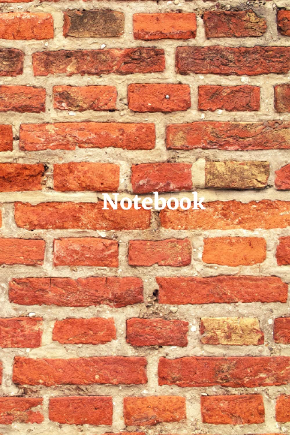 Notebook: Brick pattern design lined notebook 6x9 110 pages