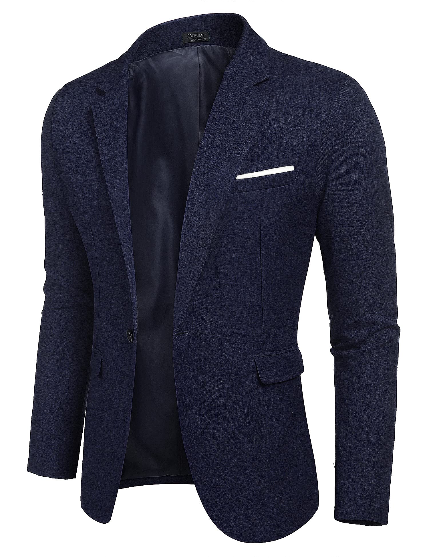 COOFANDY Giacca sportiva da uomo, per il tempo libero, blazer, giacca da lavoro, vestibilità normale, due bottoni