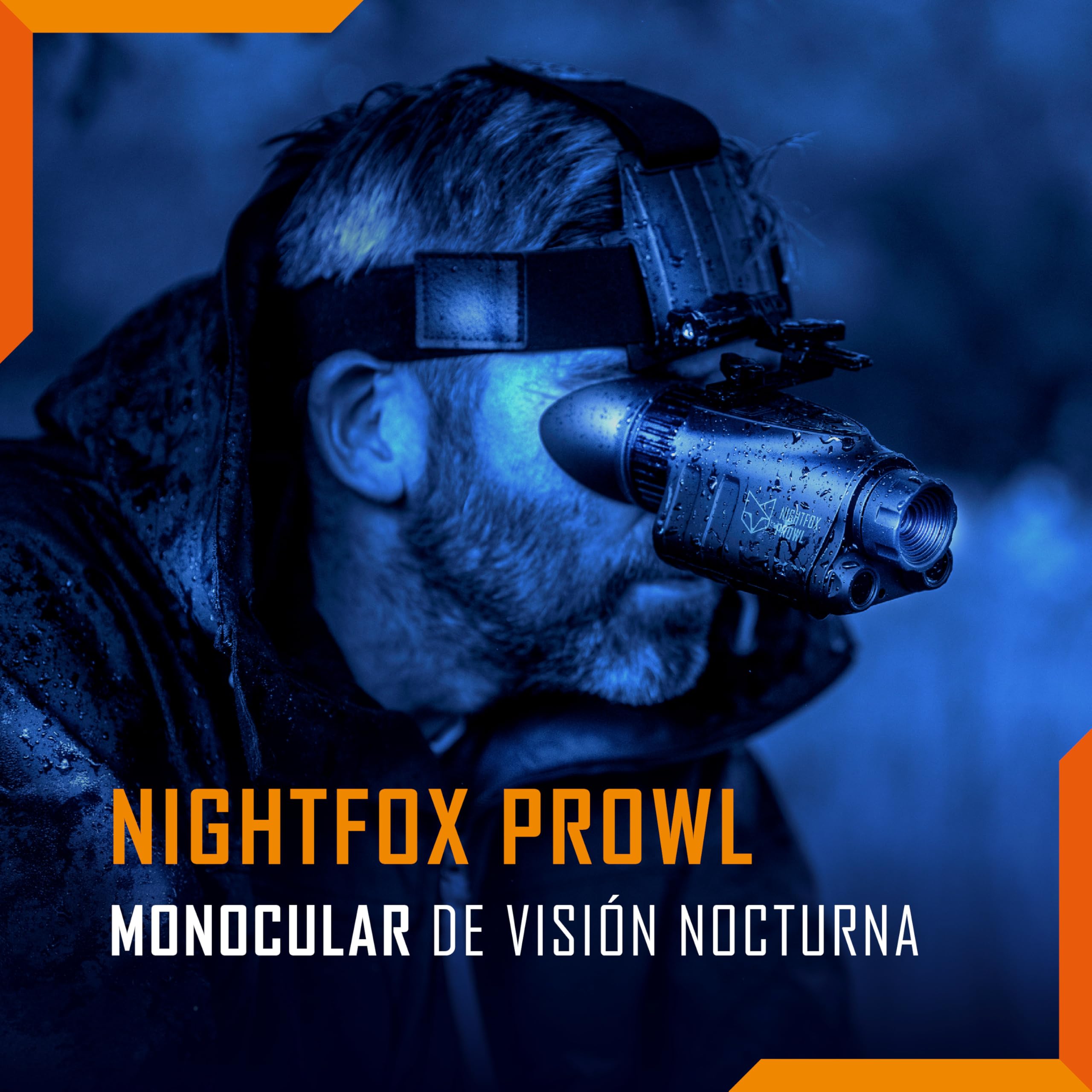 Night Vision Monocular - Nightfox Prowl, HD Recording, 32GB, 1x Magnification, Head Mounted, 54° Wide FOV, Dual IR 850 & 940nm, Airsoft NVG for Helmet