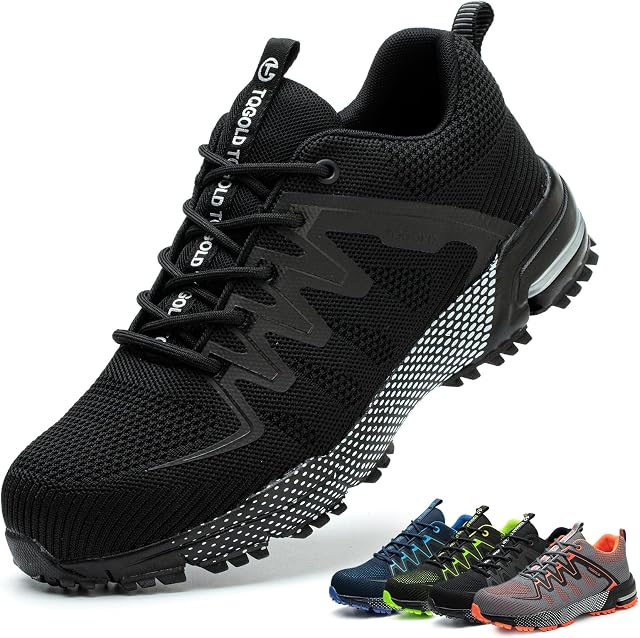 AONETIGER Safety Chaussures de travail pour les hommes et les femmes Work Steel Toe Shoes Légers Hommes Steel Toed Shoes Construction Work Shoes Indestructible Shoes