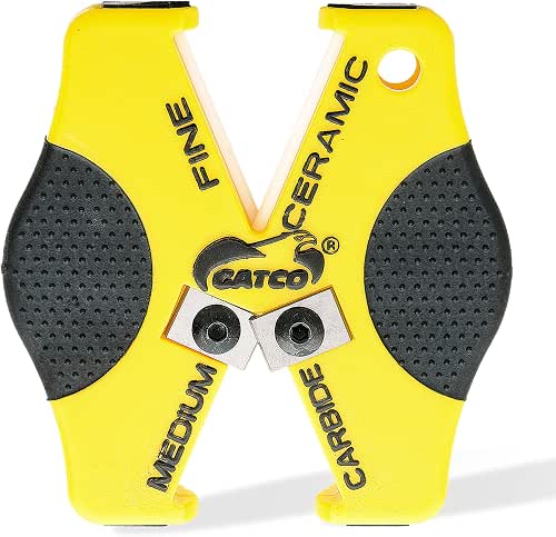 Gatco 6402 Double Duty Manual Knife Sharpener – 2-Stage Pull-Through