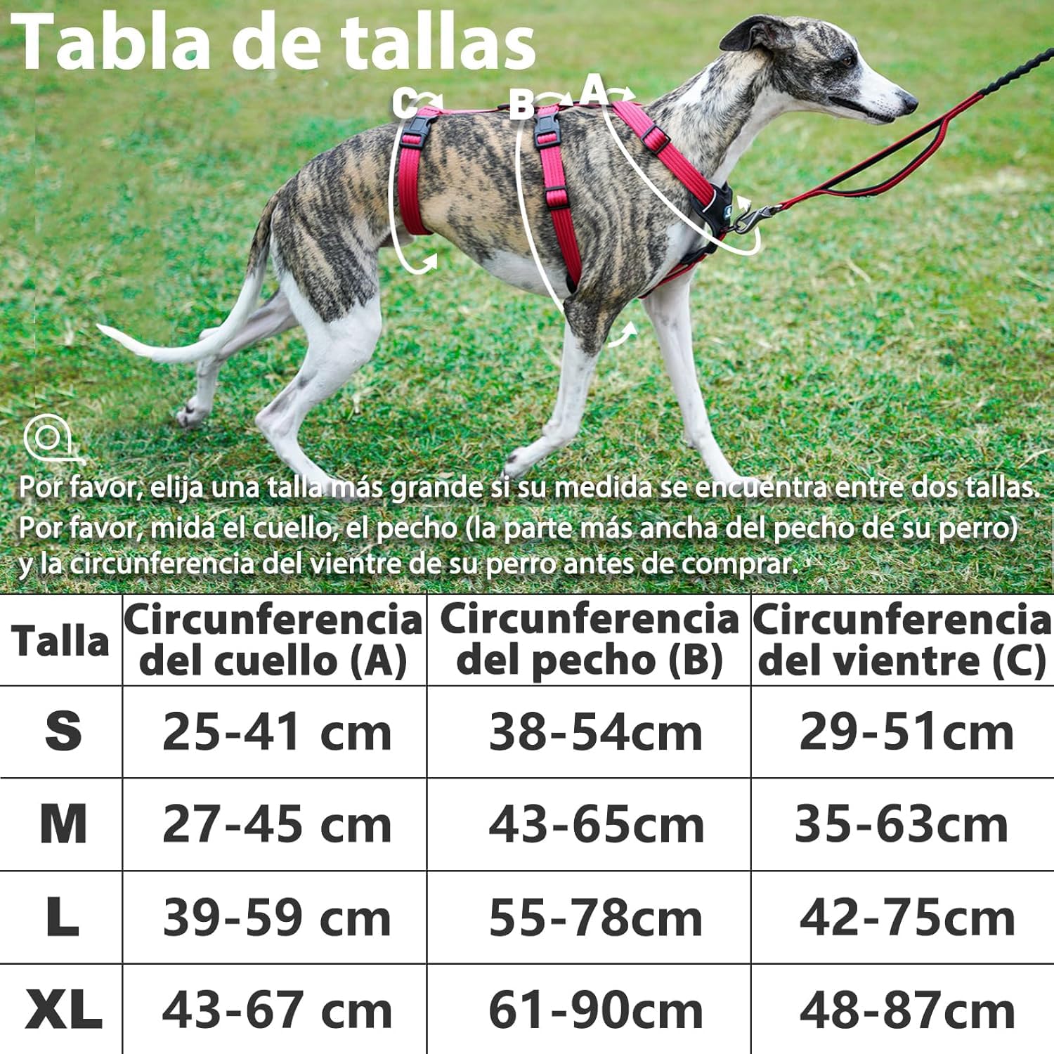 Arnes Antiescape Perro, Arnes Antitirones Perro, Arnes Perro Pequeño, Ajustable, Duradero, Transpirable, Sin Estrangulamiento, Entrenamiento y Paseo al Aire Libre (Rojo Rosa, S)