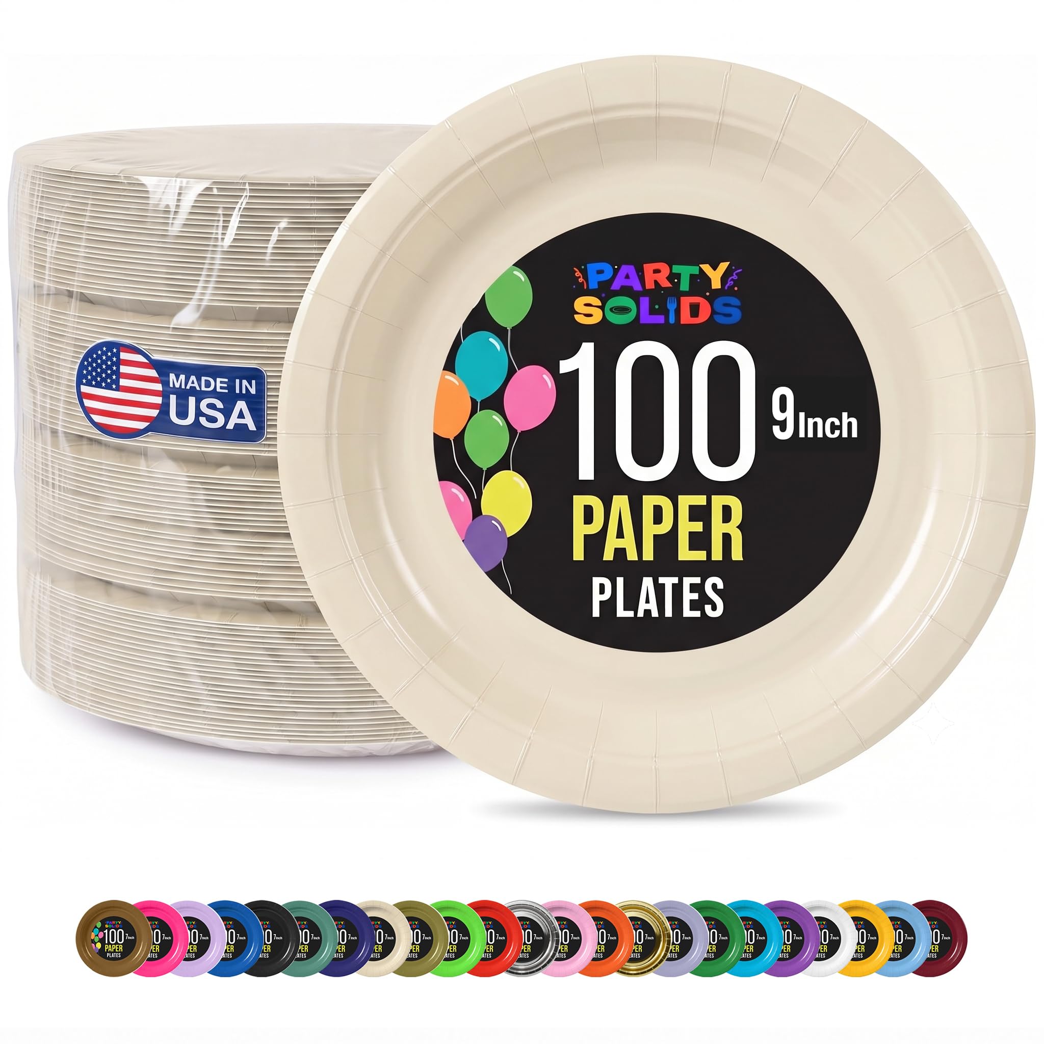 Exquisite Ivory Paper Plates Count