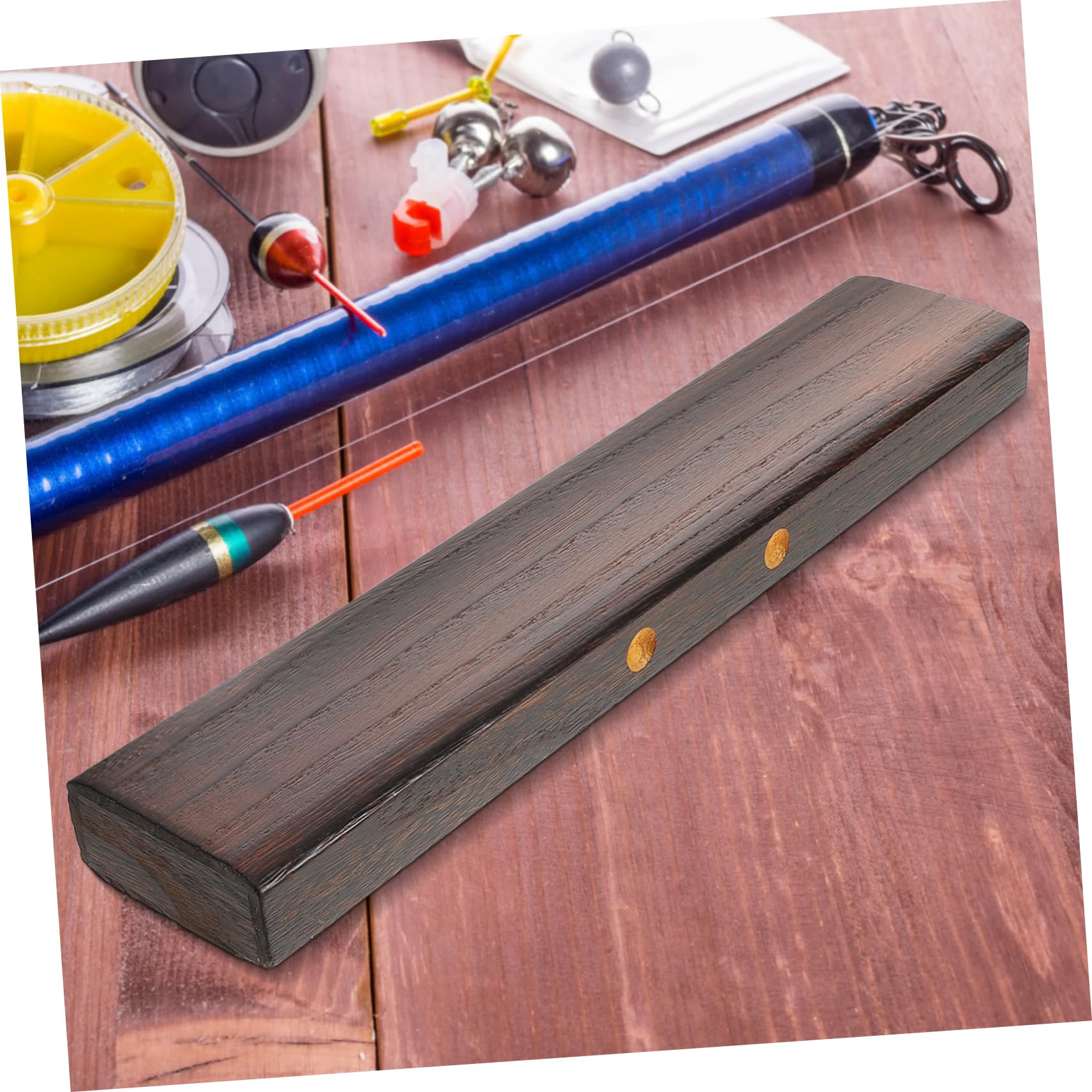 Scatola Porta Attrezzi Da Pesca Legno Massello Organizer Portatile Per Galleggianti Esche e Accessori Ampio Spazio e Protezione Per Attrezzatura Da Pesca All Aperto
