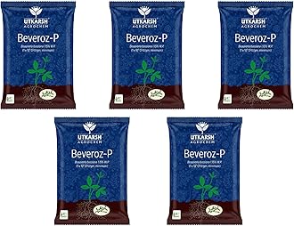 Utkarsh Beauveria Bassiana 1.15% W.P. 1 x 10^8 CFU/gm min. for Plants, Crops and Home Gardening - Beveroz-P (5 Kg; Pack of 5 of 1 Kg)