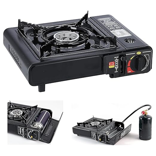 Lwvax 2 in 1 Camping Gas Stove Propane or Butane Stove Dual Fuel Stove