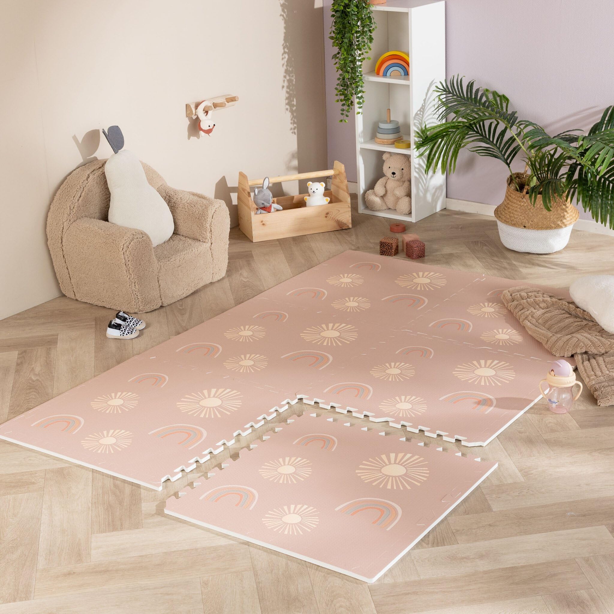 FRAAI | Home & Living Mata piankowa puzzle - Alfie Sun Różowy - Pianka EVA - - Dywan