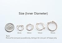 Vista 5 de Aretes de aro huggie pequeños y finos para mujer - Rellenos de oro de 14k o plata esterlina, aros pequeños, aretes de aro de oro ligeros