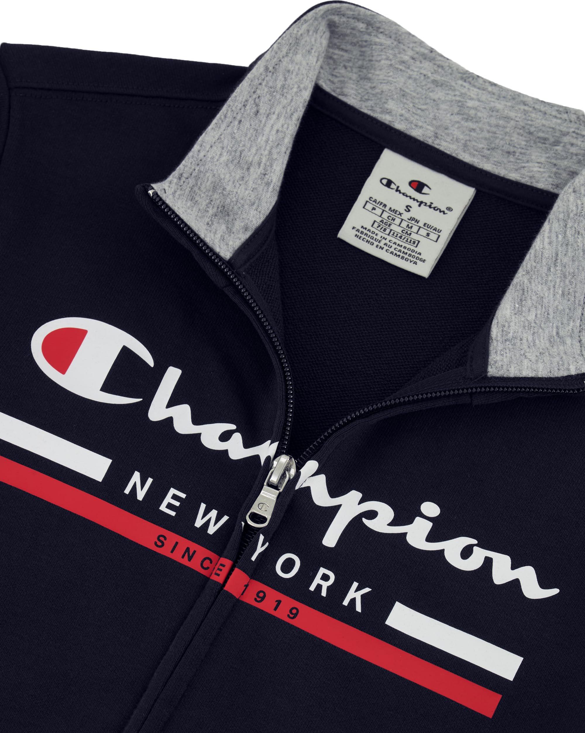 Champion Legacy Graphic Shop B (306845) - Ultra-light Soft Compact Powerblend Terry High-neck Tuta sportiva Bambini e ragazzi (Pacco da 1)