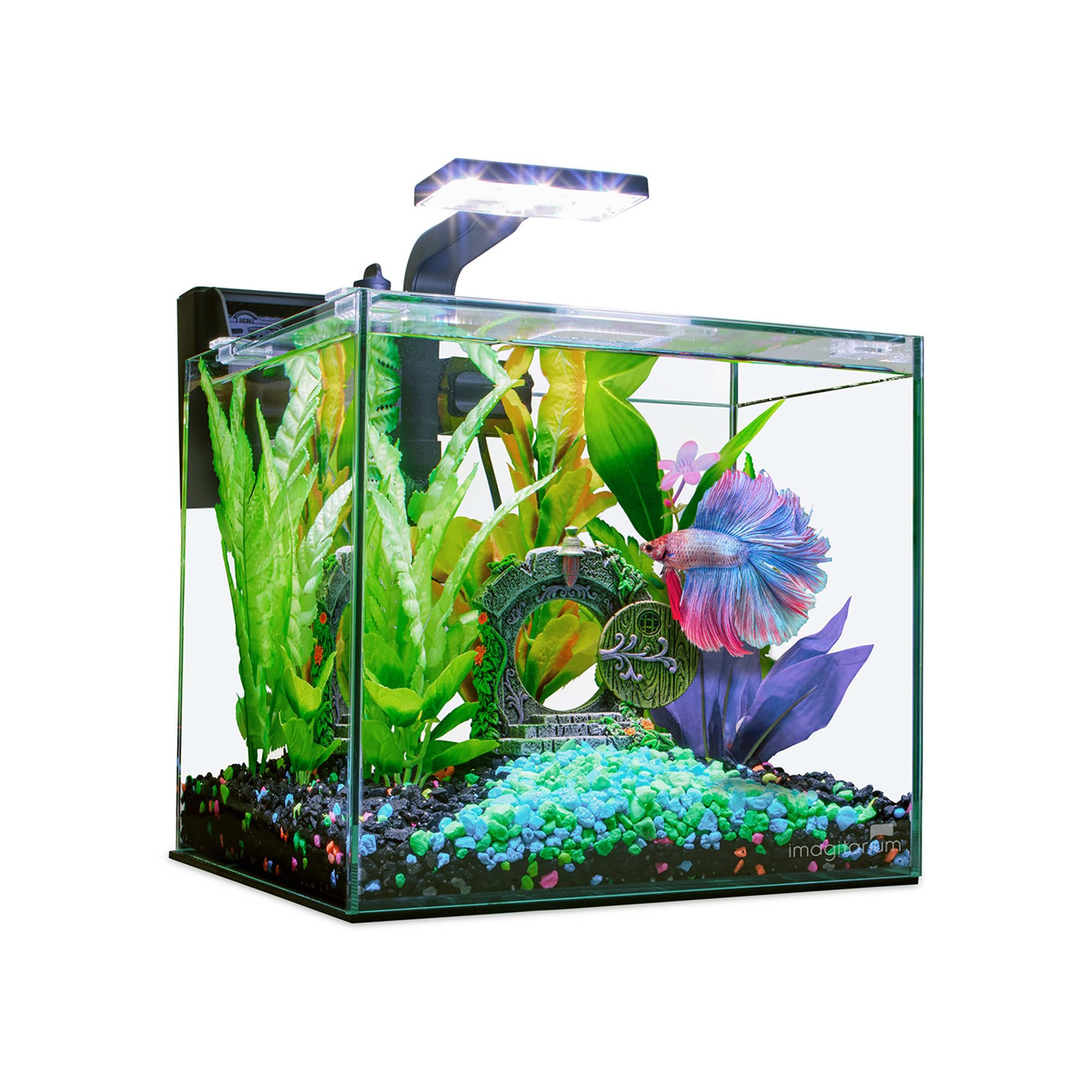 Octagon Fish Tank Gallon Hexagon Betta Tank Plastic Aquarium