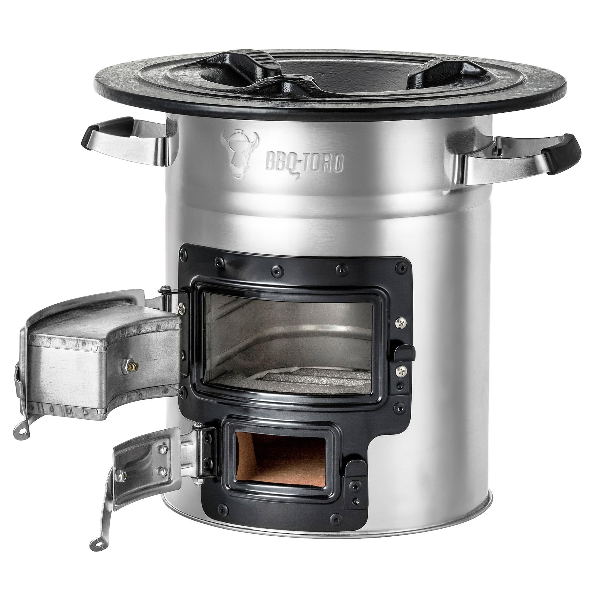 BBQ-Toro Rocket Stove RAKETE 6, Estufa Rocket de acero de 1,5 mm de grosor