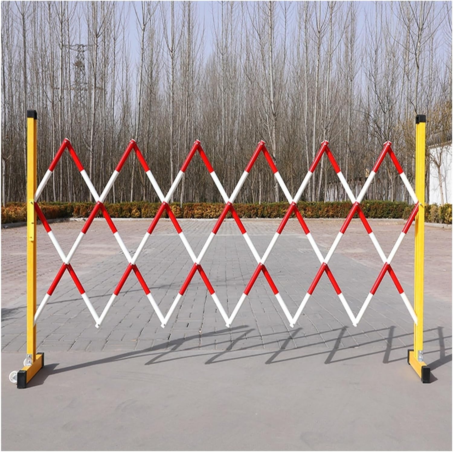Barrière de sécurité portable JSY rouge rétractable pour bloquer les accès dangereux