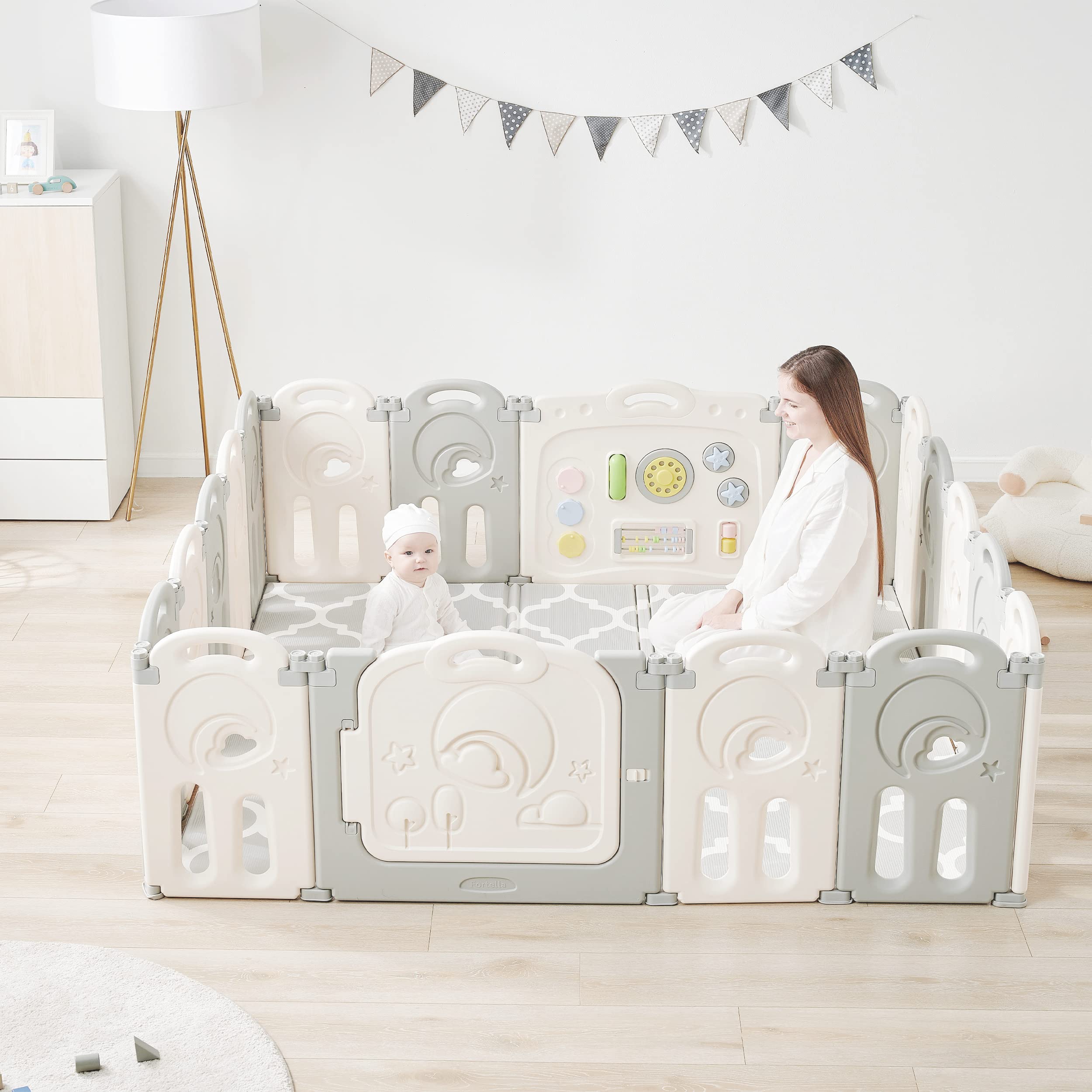 Fortella Cloud Castle ベビーサークル Amazon.co.jp: Fortella Cloud Castle ベビーサークル 拡張パネル4枚