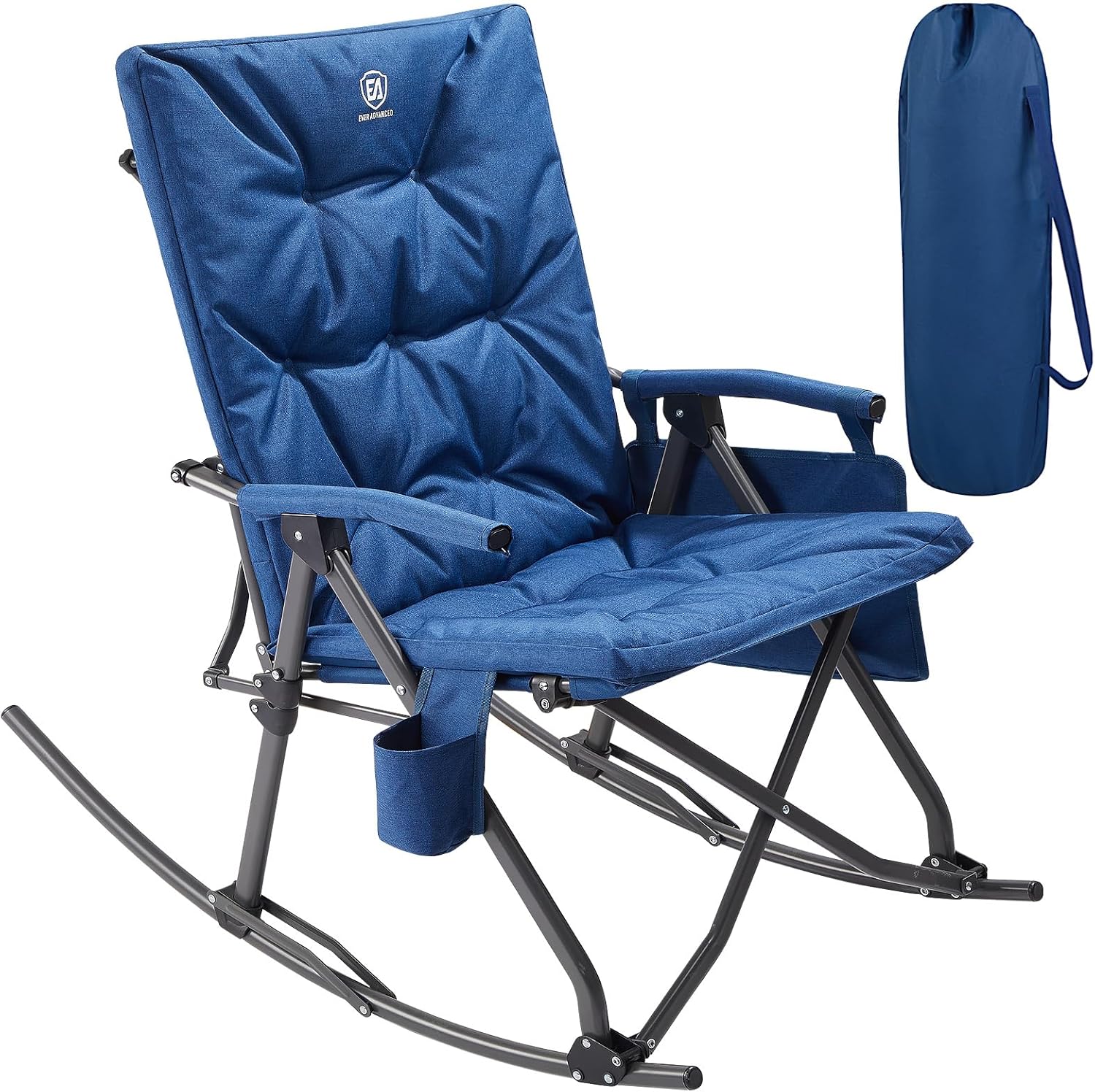EVER ADVANCED Oversized Folding Rocking Camping Chair