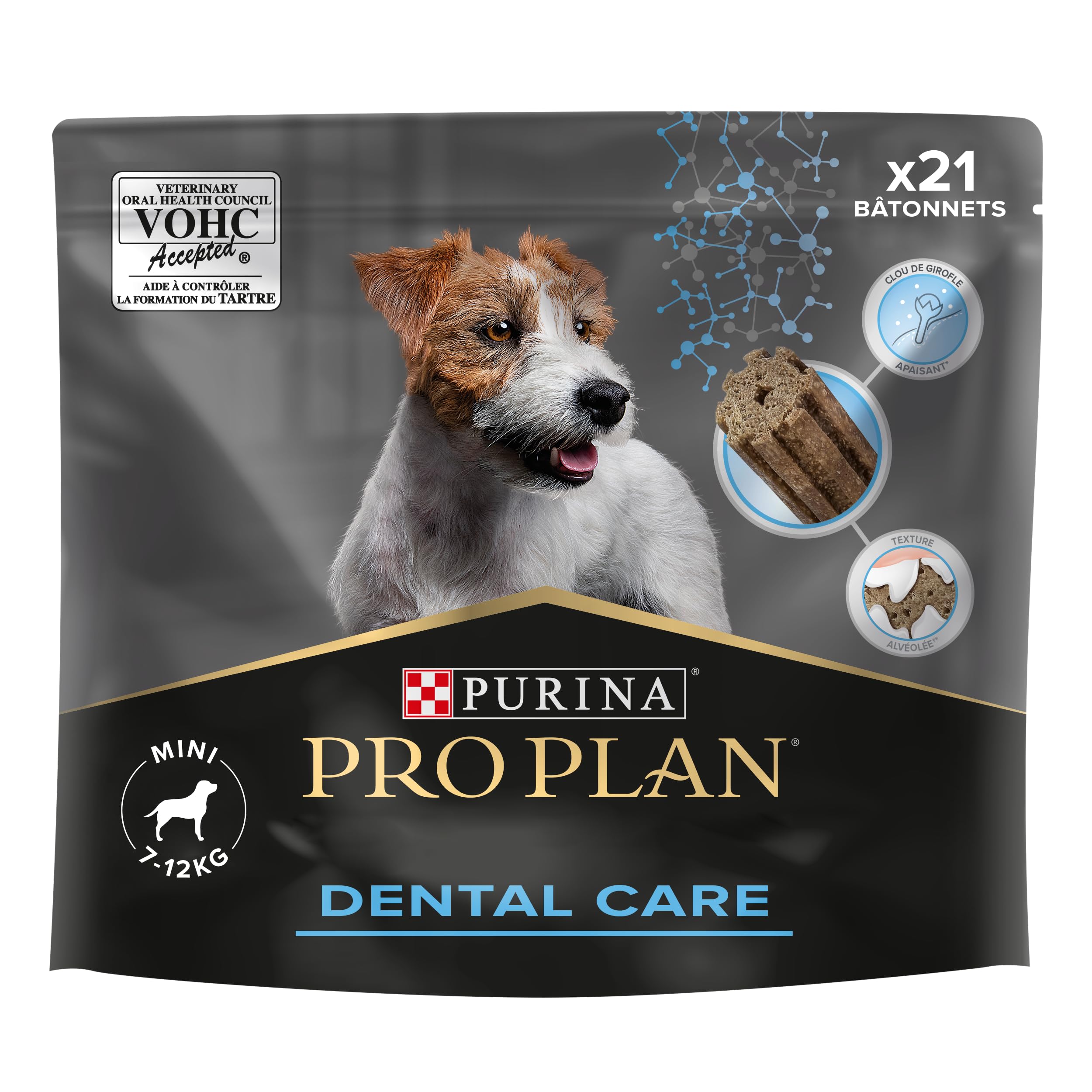 PURINA PRO PLAN | DENTAL CARE | Bâtonnets à mâcher pour Chien Adulte de petite taille et mini | Réduit la formation de tartre, nettoie même les dents difficiles d'accès | Sac de 21 Bâtonnets