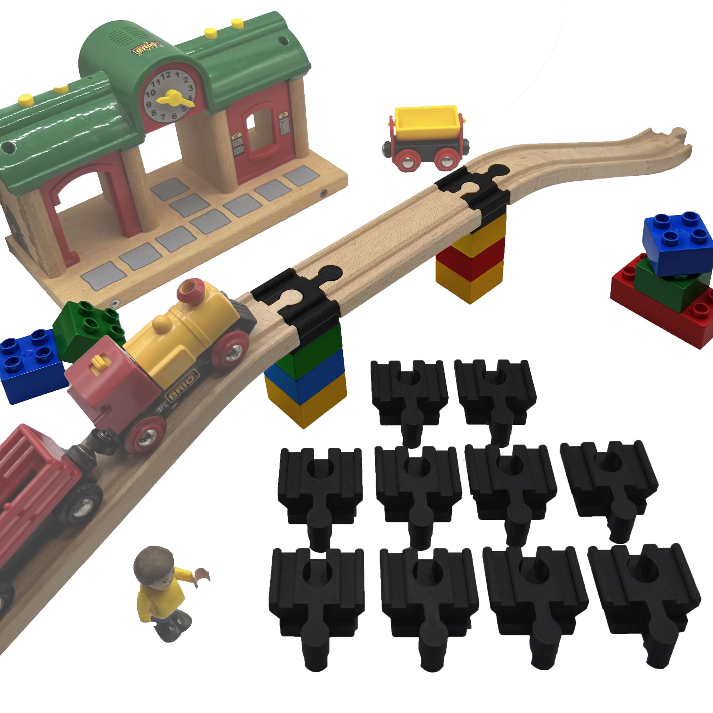 TOY2 Allround Lot De 20 Connecteurs De Voie De Train Jouets Compatibles