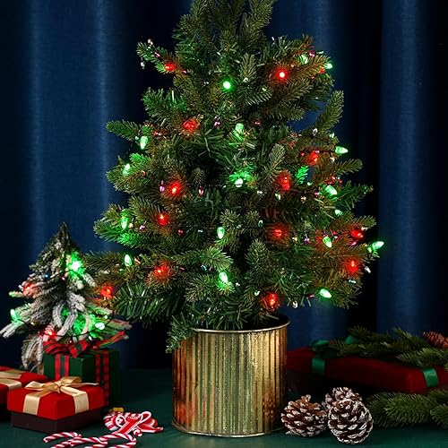 Miniatura 2 de Remuuly 12 piezas de collar de luz de Navidad, mini bombillas LED brillantes para niños y niñas, regalos de fiesta feos de cumpleaños Navidad