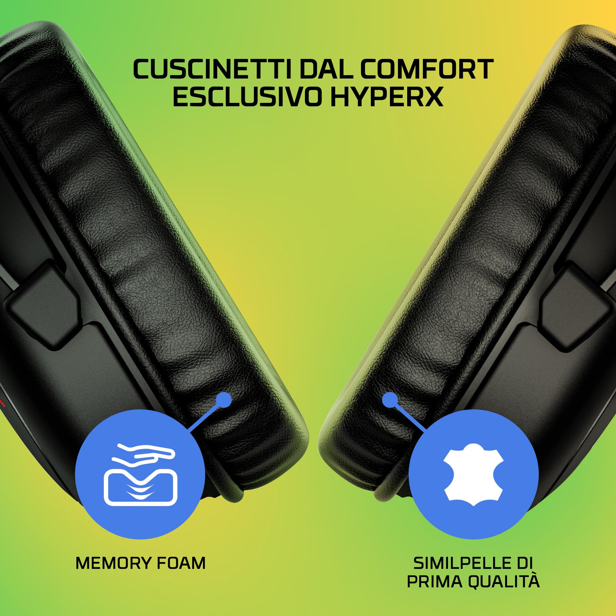 HyperX Cloud II Core, Cuffie da Gaming Senza Filo, Connessione a 2,4 GHz, Telaio in Alluminio, Cuscinetti in Memory Foam Rivestiti in Similpelle, Comandi sul Padiglione, Autonomia 80 Ore, Nero