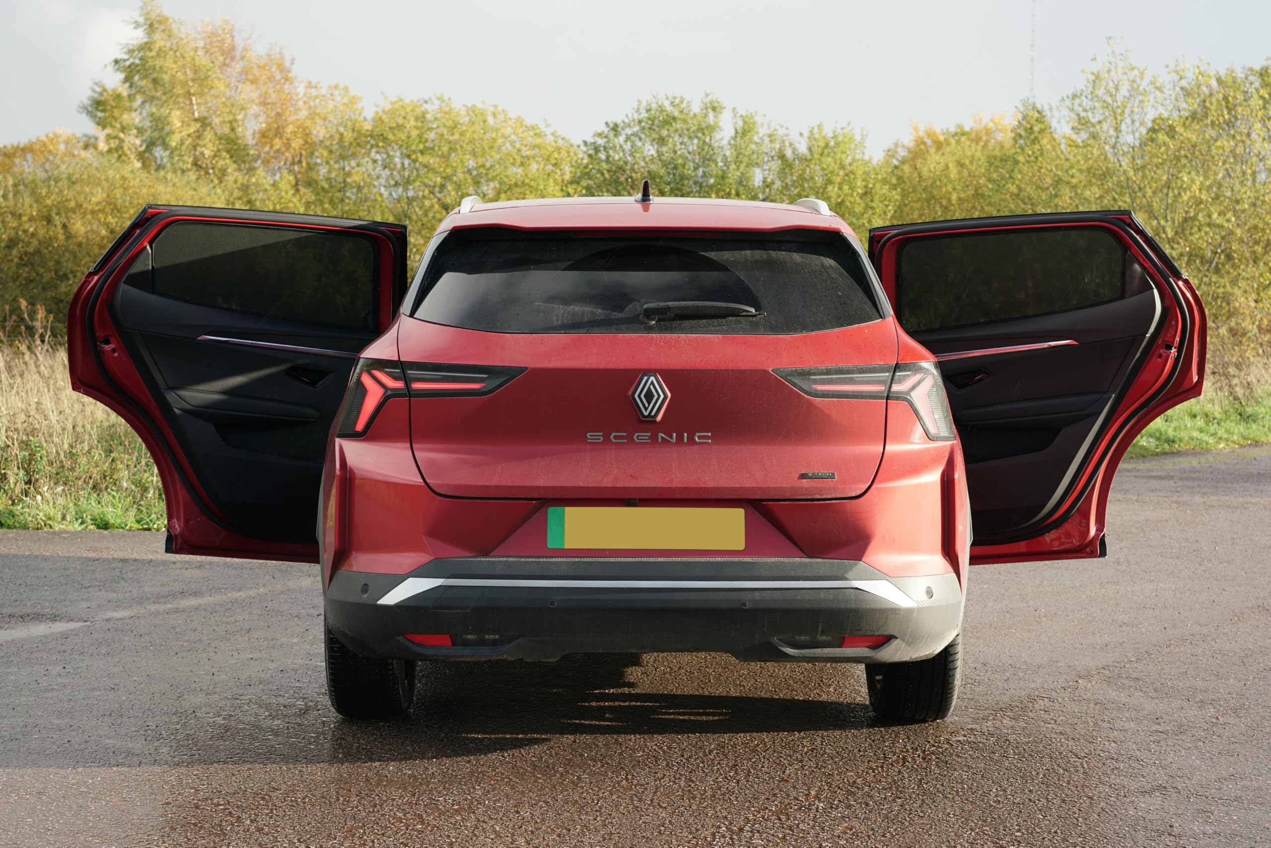 Set de Car Shades (Portes arrières) Compatible avec Renault Scénic E-Tech 2024- (2-pièces) Pare-Soleil sur Mesure pour Voiture