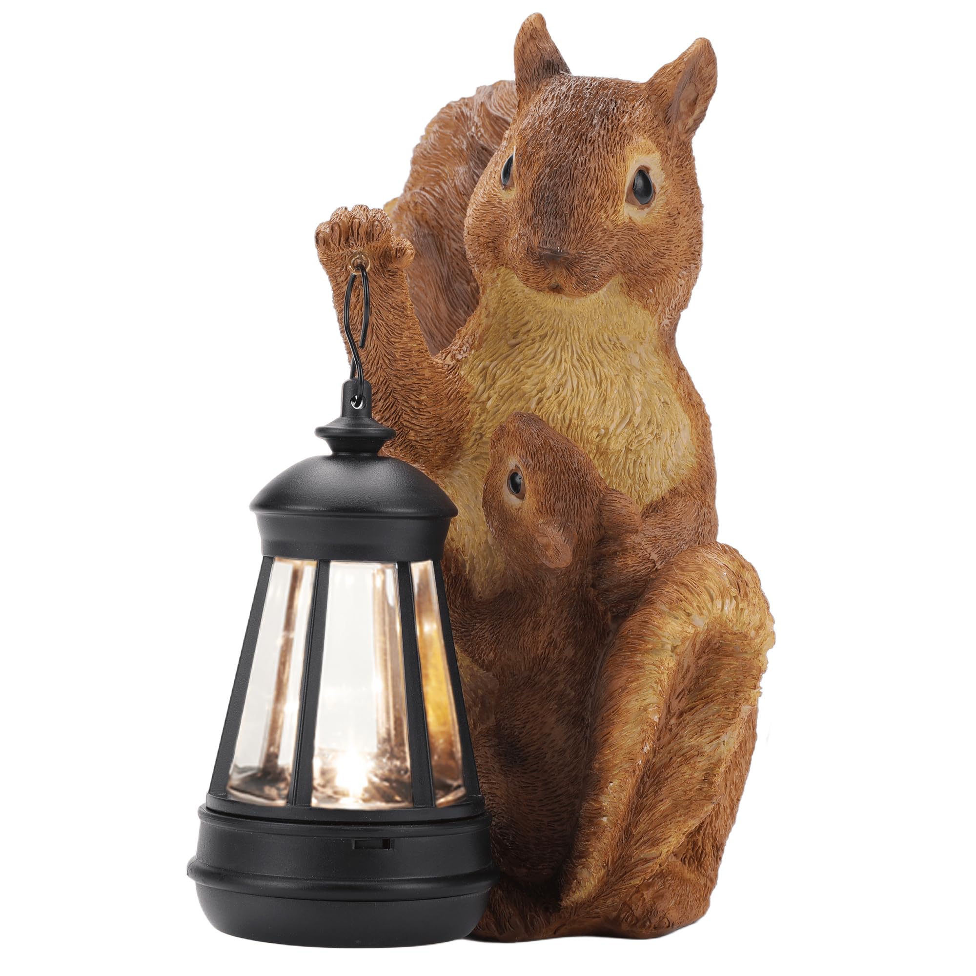 BUTILIVEEN Solar Squirrels Garden Statue