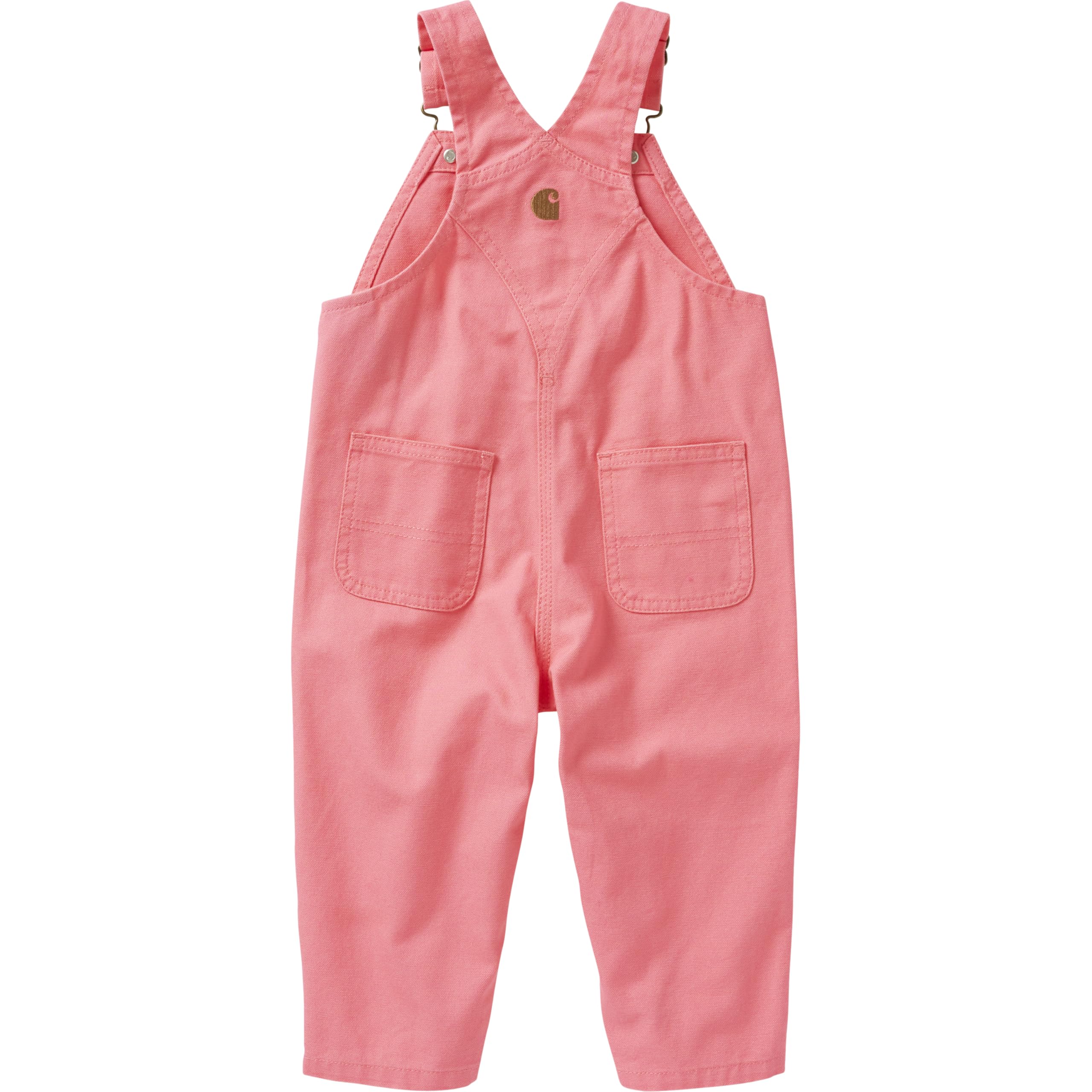 Carhartt Girls Bib Overalls (Lined and Unlined), Carhartt Pink Lemonade, 6 Months