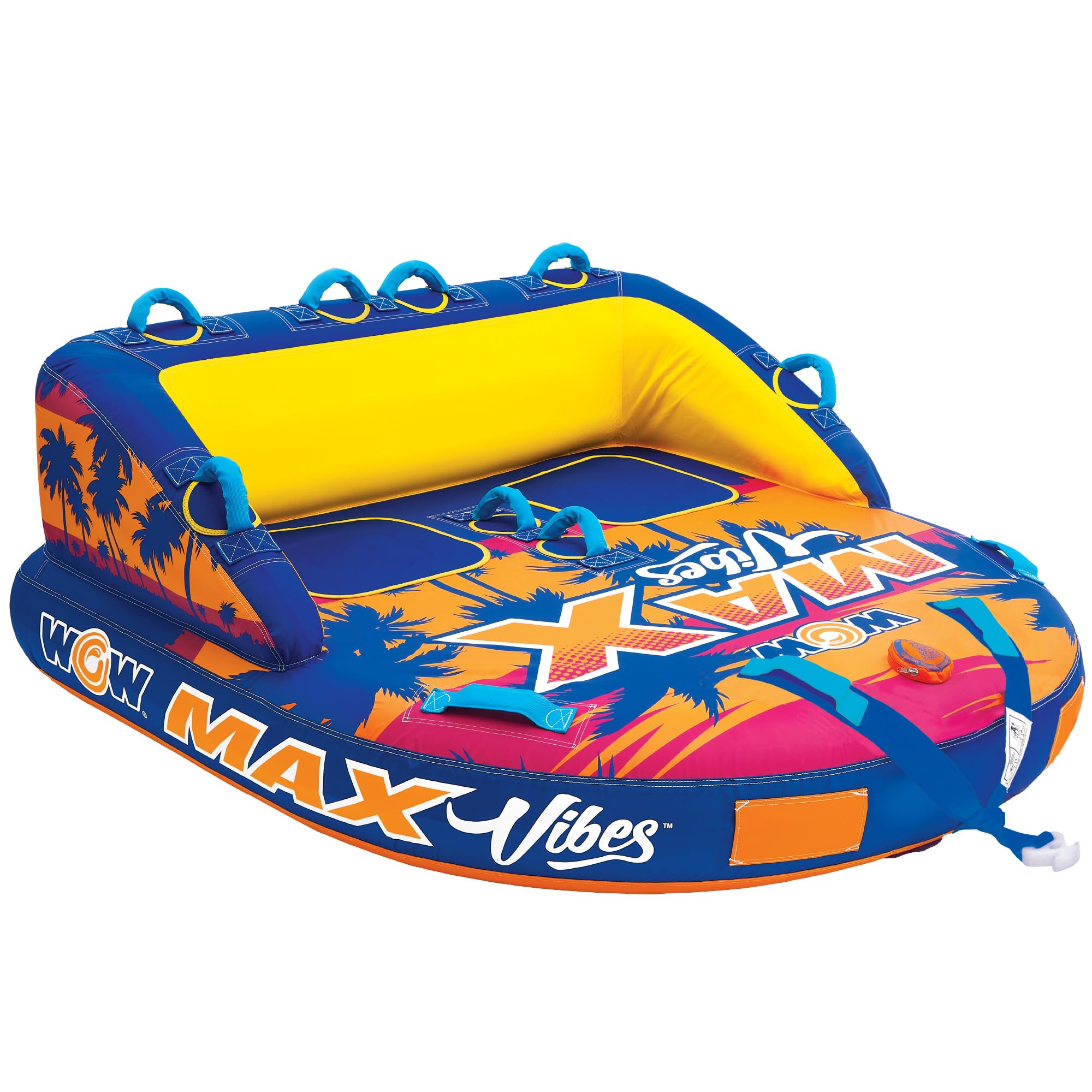 Amazon.com: WOW Sports Max Vibes Tropic Rush Towable Tube - 1-2