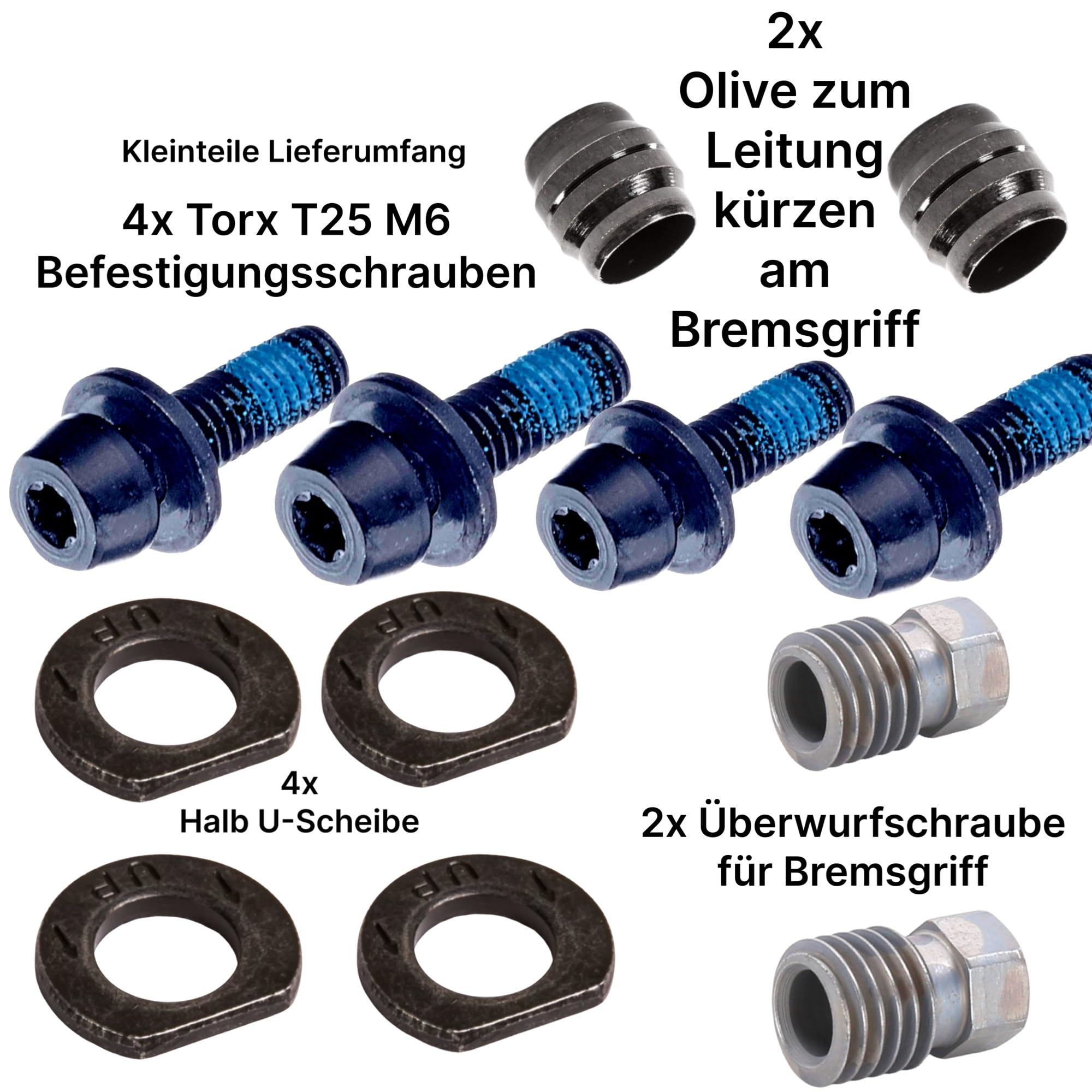 HS11 Hydraulische Fahrrad Felgenbremse Carbotecture Set Evo2 Trekking City Ebike Tour Bremse Vorne und Hinten Komplettset Kompatibel mit Magura HS22 HS33
