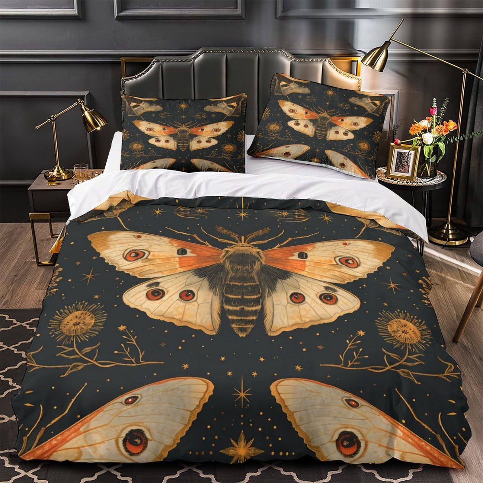 Parure de lit faune sauvage élan et housse de couette confortable effet relief 3D