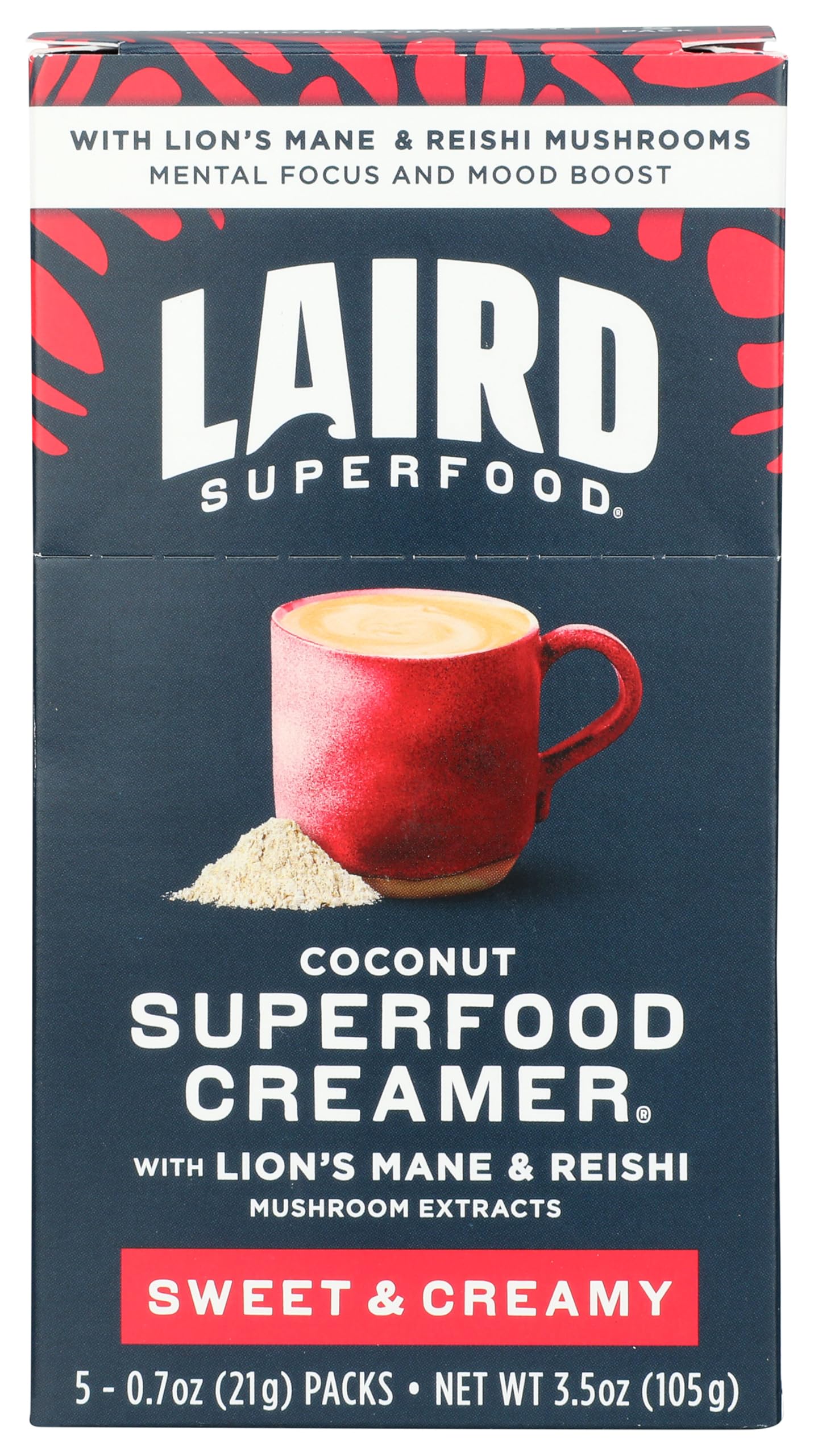 Laird Superfood Sweet & Creamy Powdered Superfood Creamer 5 Count, 0.7 Oz