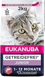 Eukanuba Junior Katzenfutter trocken getreidefrei - Premium Trockenfutter mit viel Lachs für Kitten, 2 kg product image