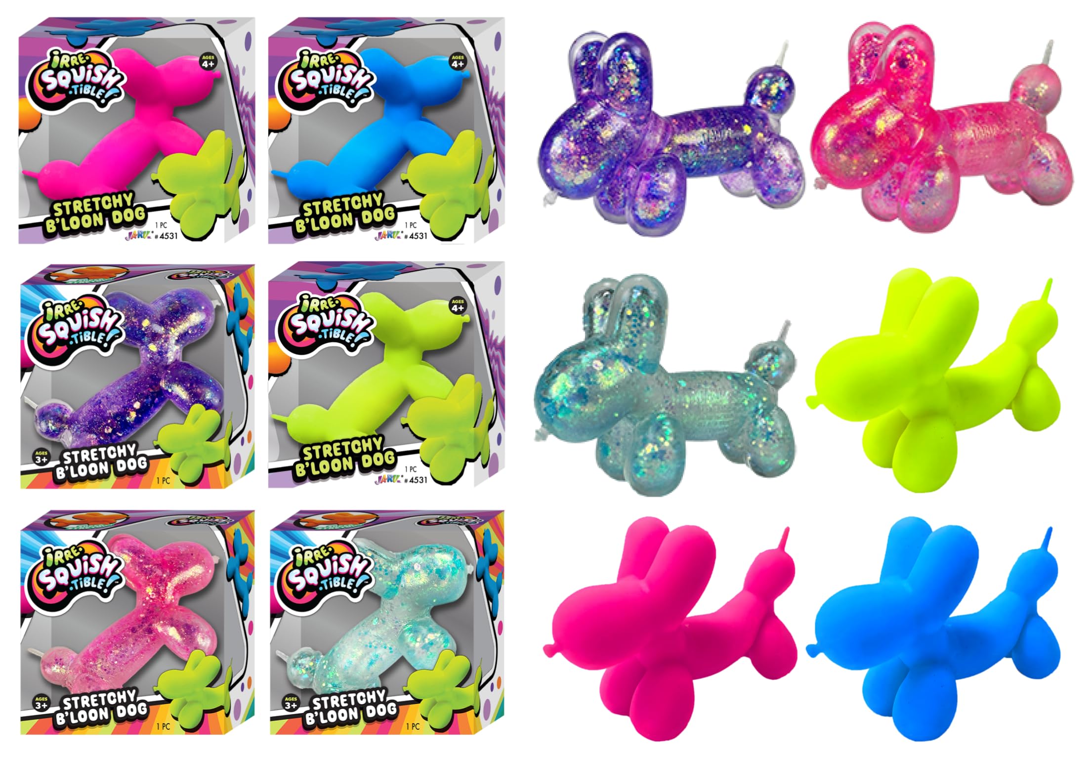 Amazon | JA-RU ストレッチバルーン犬用おもちゃ(6ユニット詰め合わせ