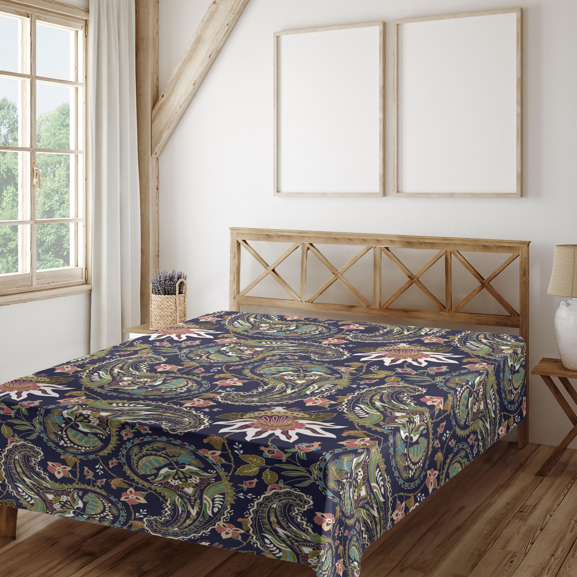 Ambesonne Beagle Flat Sheet, Cartoon Style Dog Animal Special Breed Drawing on Plain Background, Soft Comfortable Top Sheet Decorative Bedding 1 Piece, Twin Size, Brown Pale Vermilion