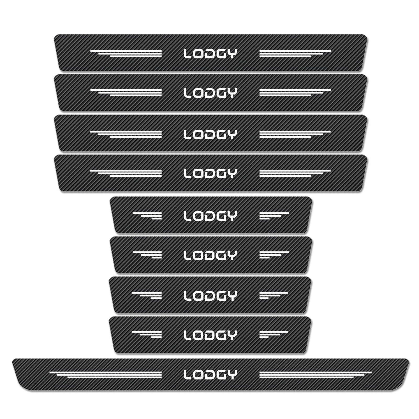 WXH97F 9PCS Car Door Sill Protector for Dacia Lodgy 2012-2026