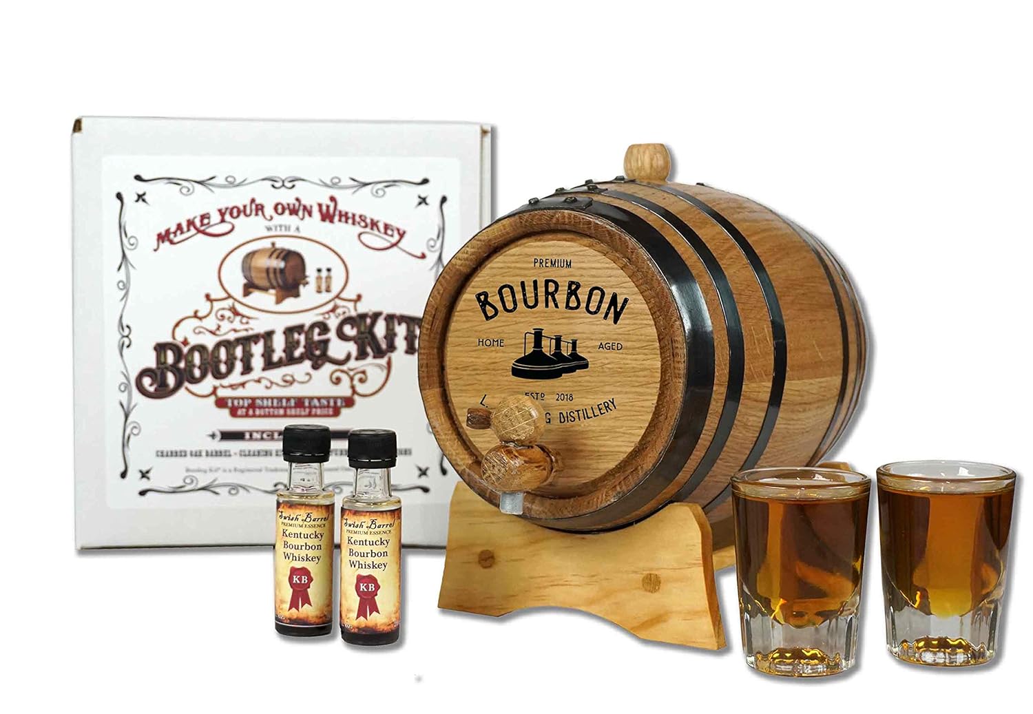 Personalized Small Batch Bourbon Whiskey Making Bootleg Kit - Custom