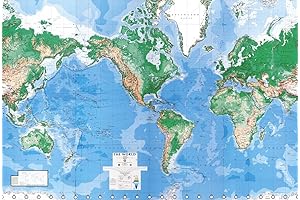 Giant World Map Wall Mural - Dry Erase Surface
