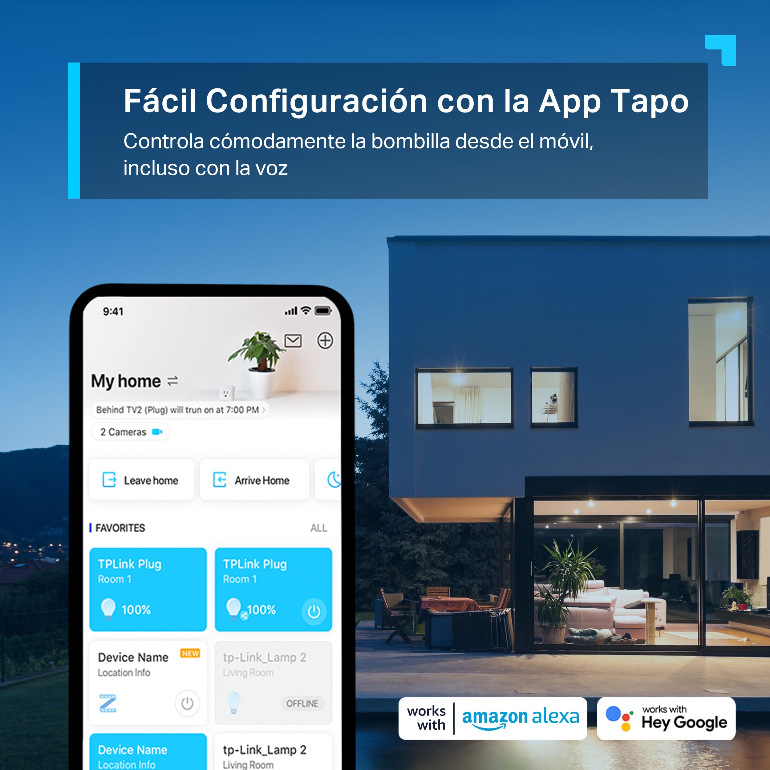 Tapo L530E (4 paquetes) – Bombilla LED inteligente Wi-Fi, multicolor, regulable, casquillo E27, 8.7W, 806 lúmenes, compatible con Alexa y Google Home