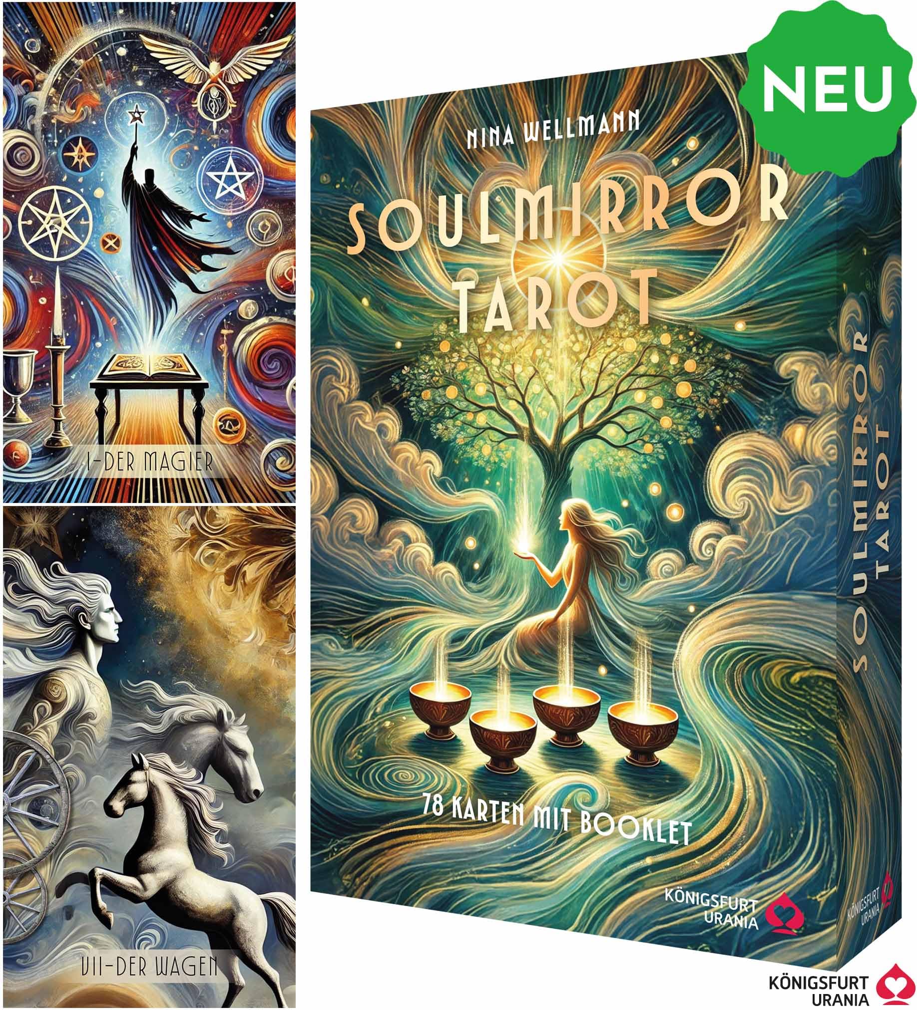 Soulmirror Tarot - 78 Karten mit Buch - (Soul Path, sensitive Tarotkarten)
