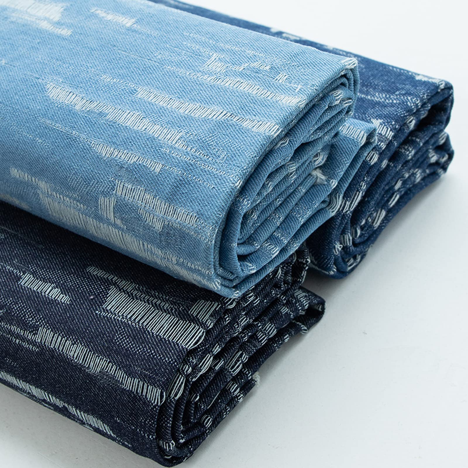 Tkanina bawełniana, Niebieski, 99% bawełniany, dżinsowy, żakardowy materiał na dżinsy, koszule, spódnice, buty, kapelusze, rękodzieło DIY