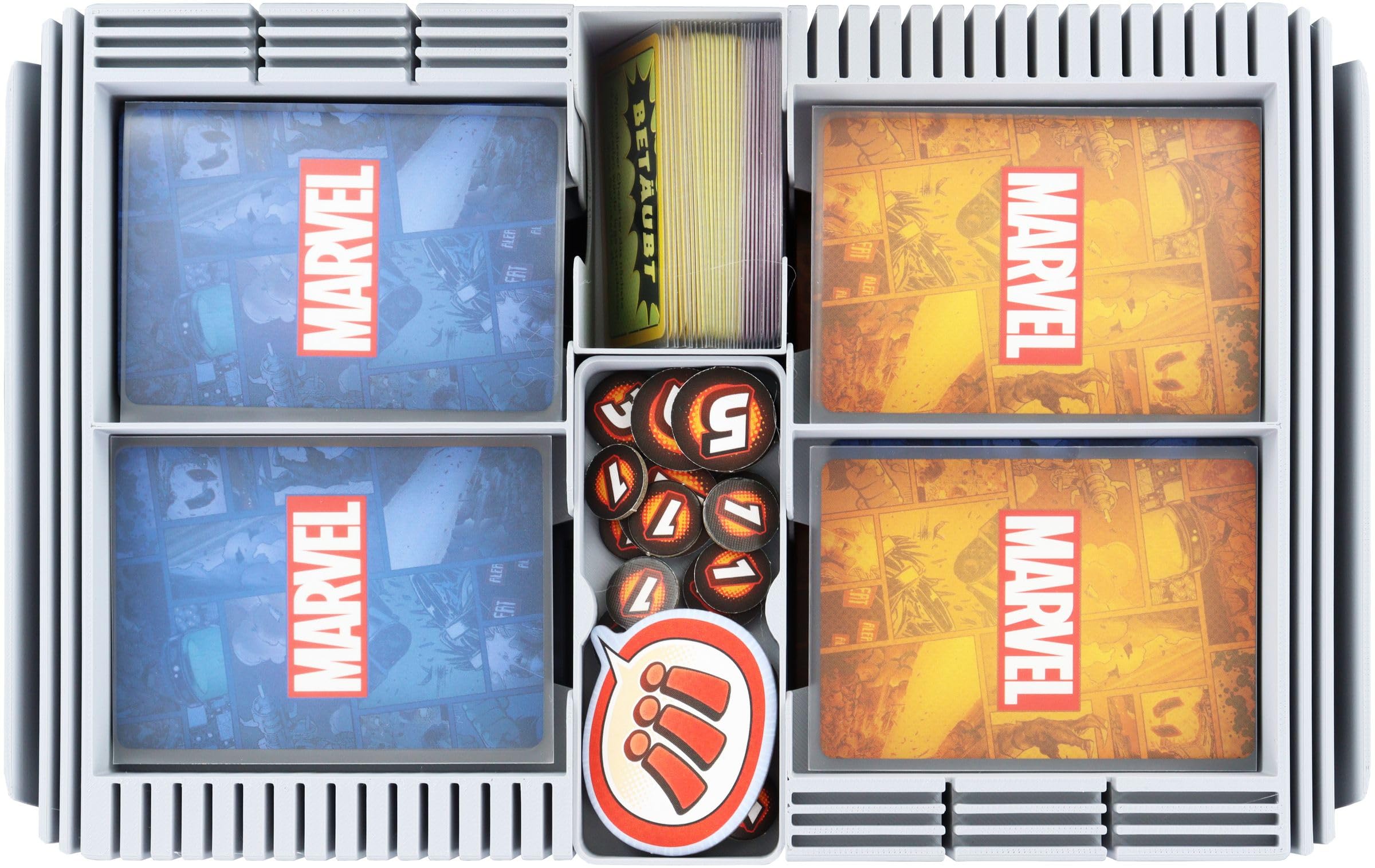 Feldherr Half-Size Case 50 + Organizer Trays + Dashboard kompatybilne z Marvel Champions: The Card Game - karty + akcesoria