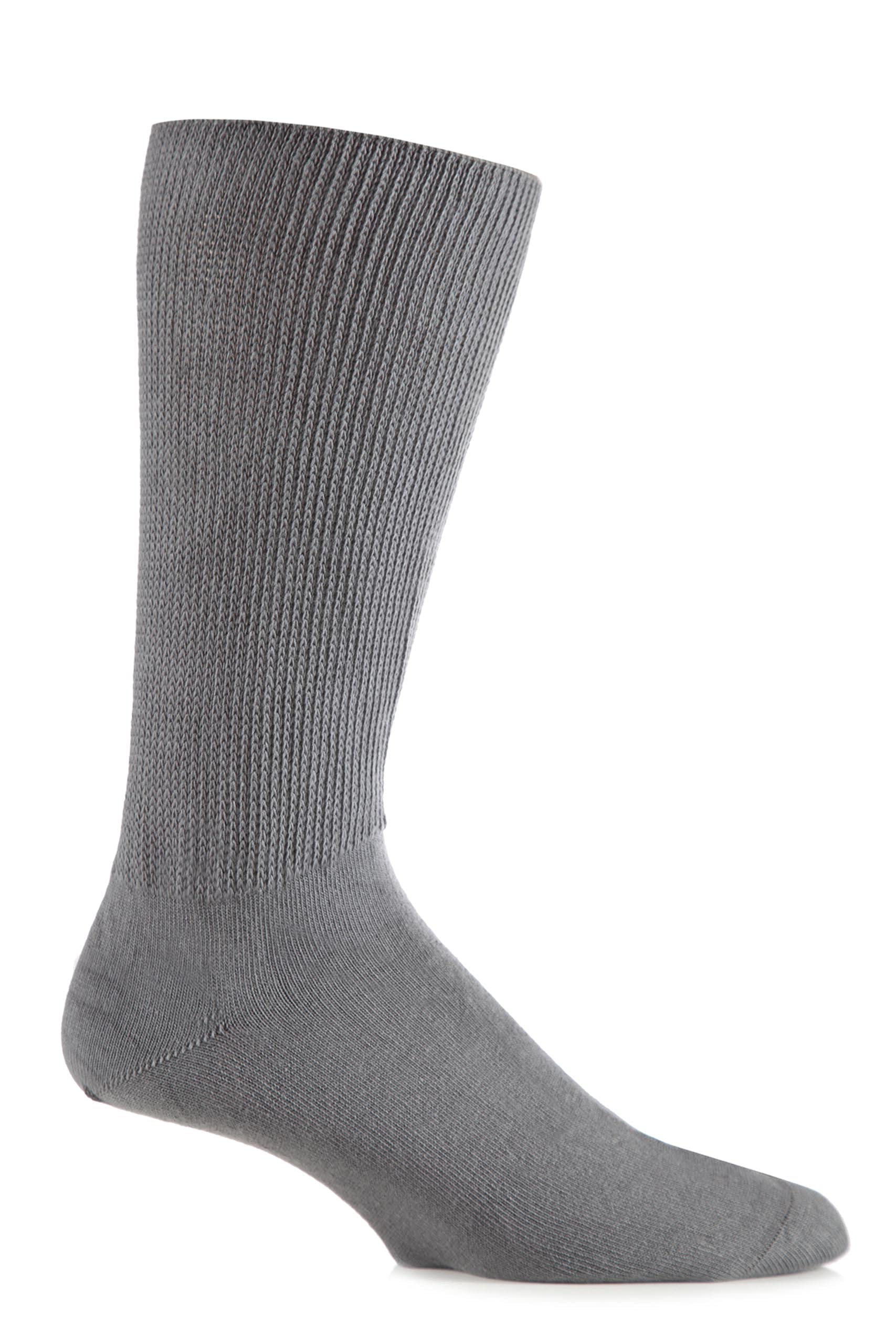 SockShop Iomi Footnurse Mens and Ladies Oedema Extra Wide Cotton Socks Pack of 1 Grey 6-8.5