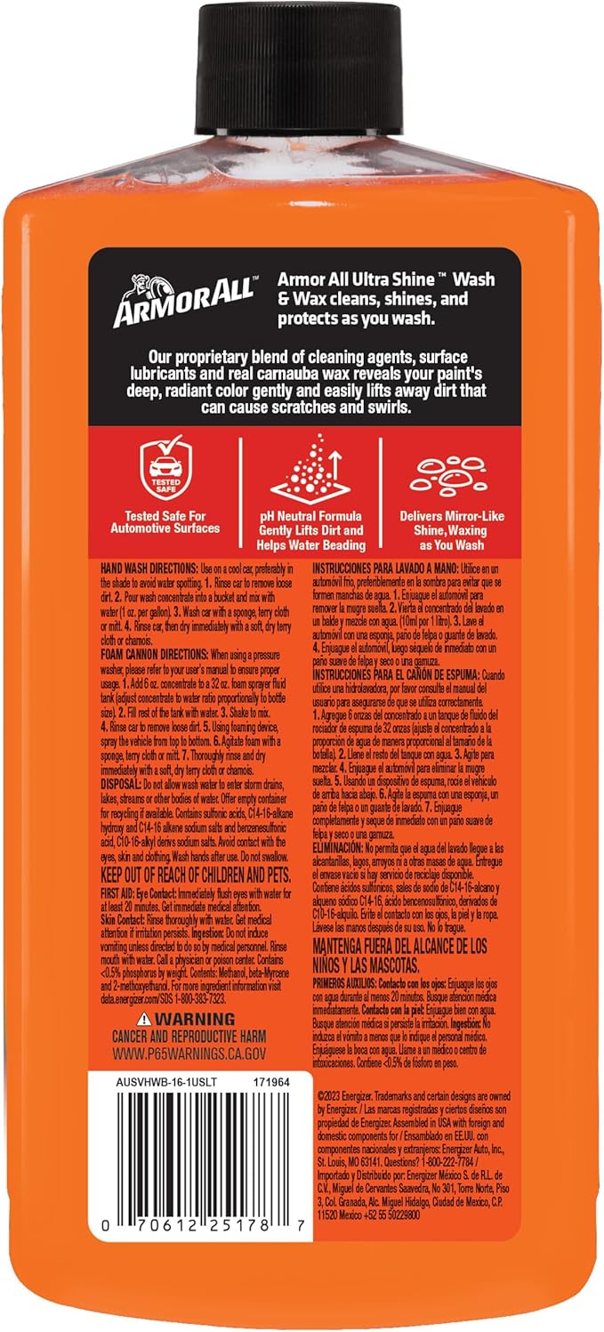 Armor All Ultra Shine Cera y Limpiador para Autos 16 fl oz miniatura 2