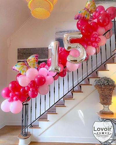 Miniatura 8 de Lovoir Globo dorado de 40 pulgadas con el número 51 de 15 dígitos gigantes, helio dorado para fiesta de cumpleaños de 15 y 51 años, suministros de