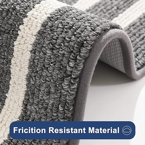 Miniatura 5 de COSY HOMEER Tapetes largos de cocina para el frente del fregadero, alfombras y tapetes de cocina súper absorbentes, de 24 x 59 pulgadas, tapete de