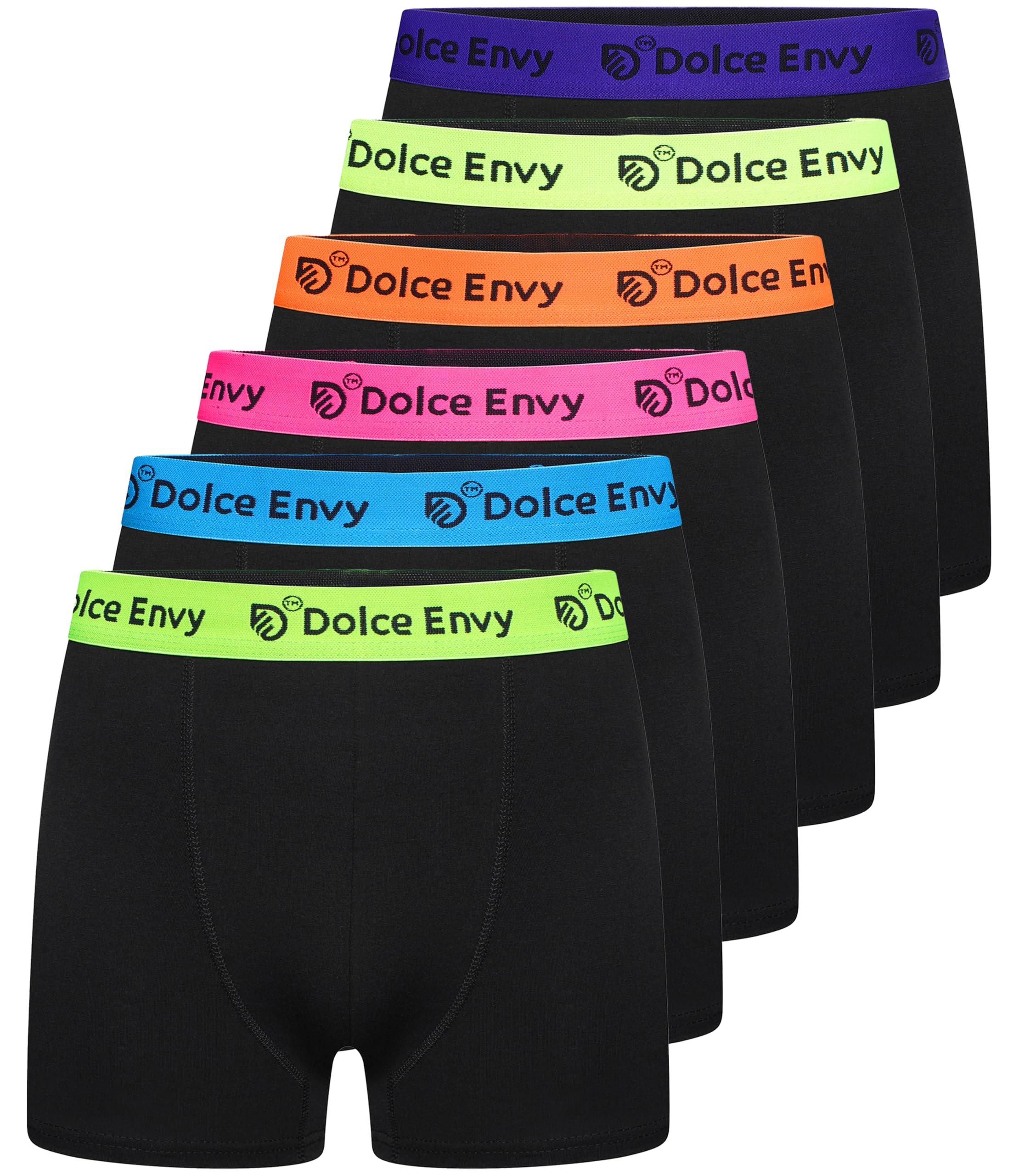 Dolce Envy Men's 6 Multi 6 Pack Boxers Shorts Assorted Colour Soft Cotton Elevate Your Underwear Collection With Premium Comfort Trunks (Uk, Alpha, Xl, Regular, Regular, )