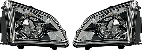 Torque Lámpara de luz antiniebla LED cromada completa de repuesto para Volvo VNL 2018 2019 2020 2021 2022 semicamiones conductor izquierdo pasajero