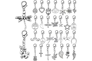 30pcs Vintage Charms with Lobster Clasp